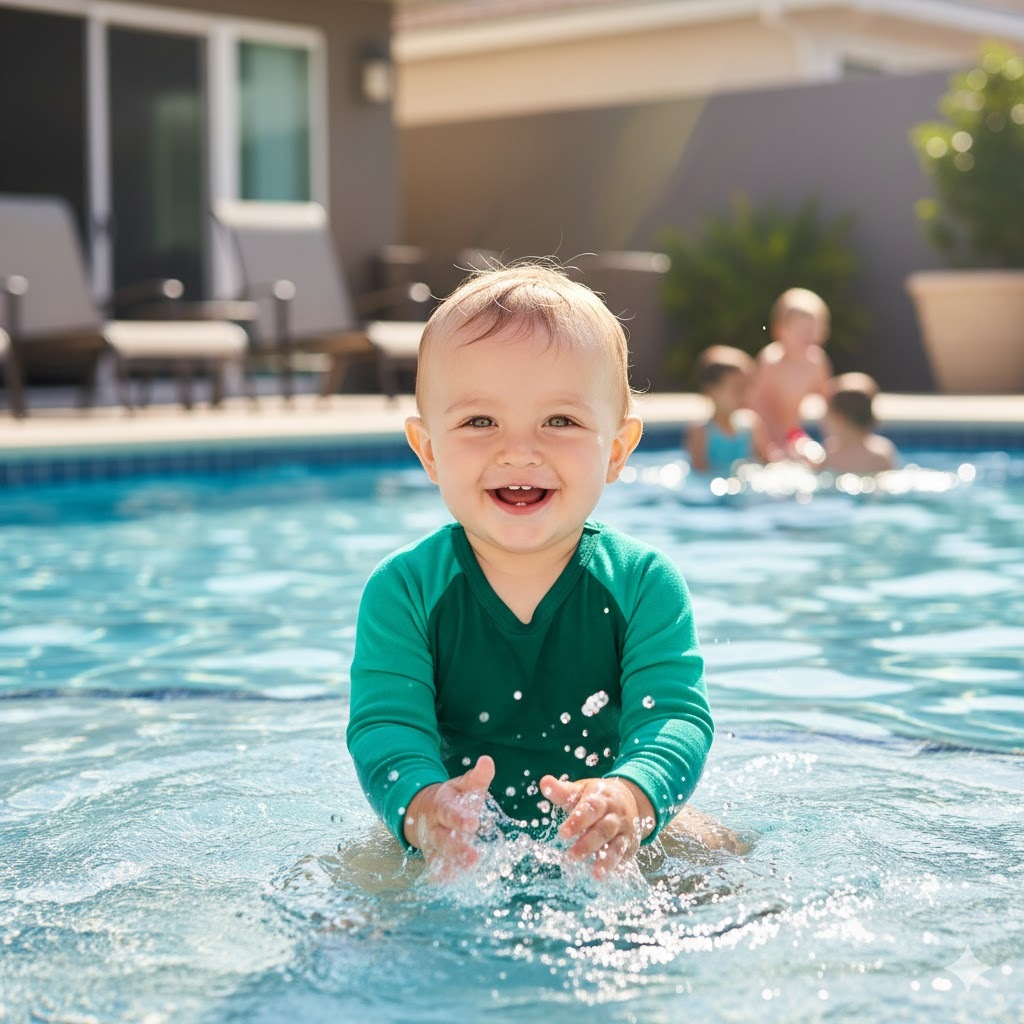 Kit Body Bebê Manga Longa c/ Boné Menino Menina Proteção Solar UV 50+ Praia Piscina Verão