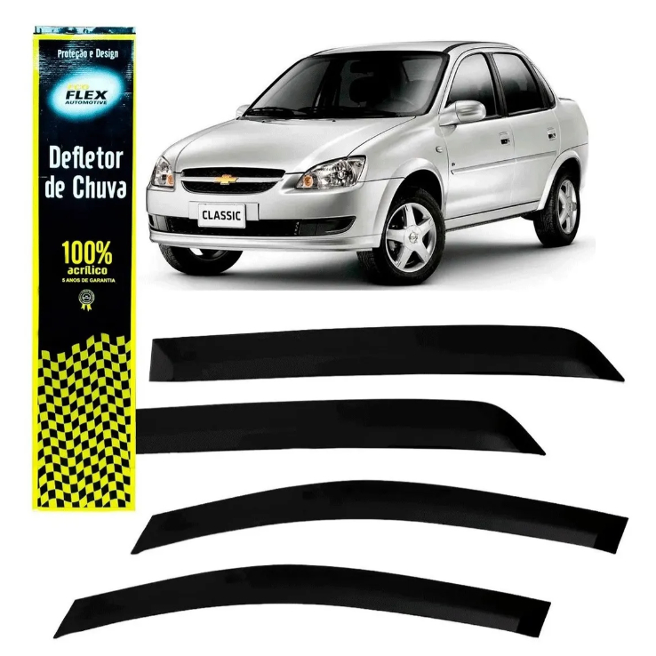 Calha De Chuva Gm Chevrolet Corsa Classic 1995 A 2016 4 Portas em Oferta na Shopee