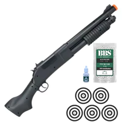 Rifle de Airsoft Shotgun Vg Pump Short Mola 6mm - Escolha seu kit