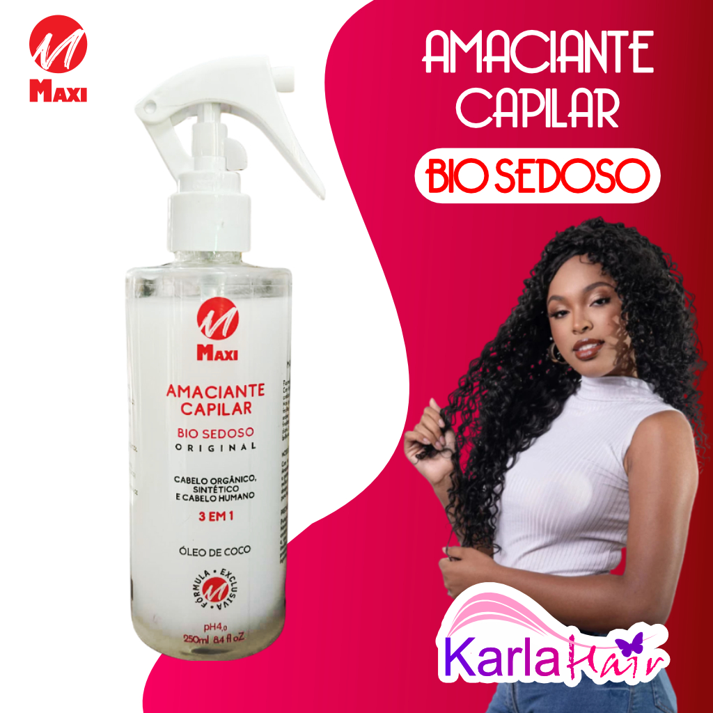 AMACIANTE CAPILAR BIO SEDOSO OLEO DE COCO 3 EM 1 FIBRAS ORGANICAS E BIO FIBRAS MAXI