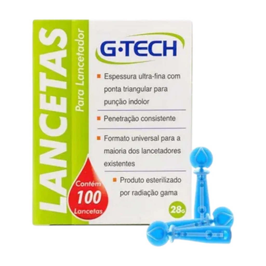 LANCETAS UNIVERSAL PACOTE COM 100 UNIDADES GTECH ORIGINAL em Oferta na Shopee