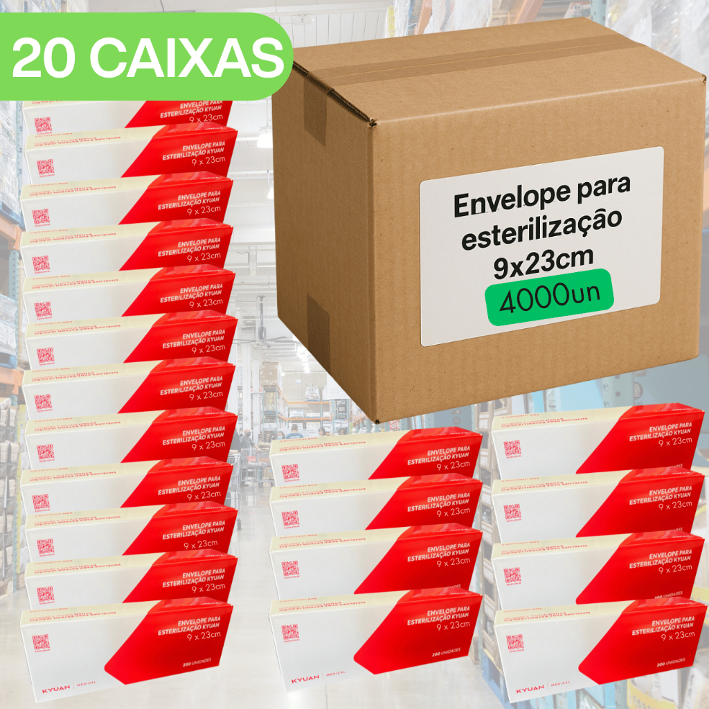 Envelope esterilização autoclave 9x23cm c/4000 un autosselante manicure alicate cutícula kit ATACADO