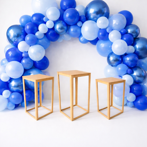 Trio De Festas Quadrado Kit Jogo Mesa Mezanino Cubo Vazado Para Decoração PORTÁTIL