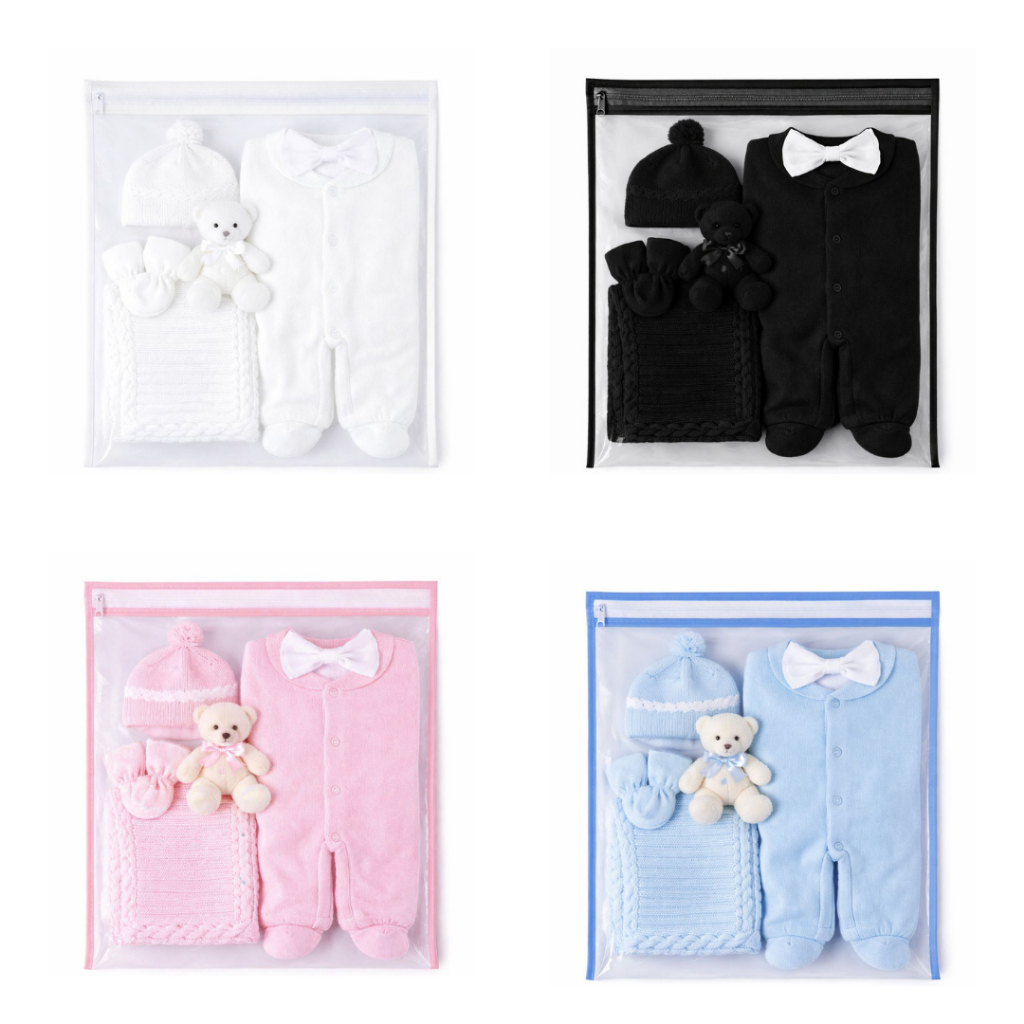 Kit 5 Saquinho Saco Maternidade Bebê Organizador Roupas Limpas E Sujas Escolas Creche