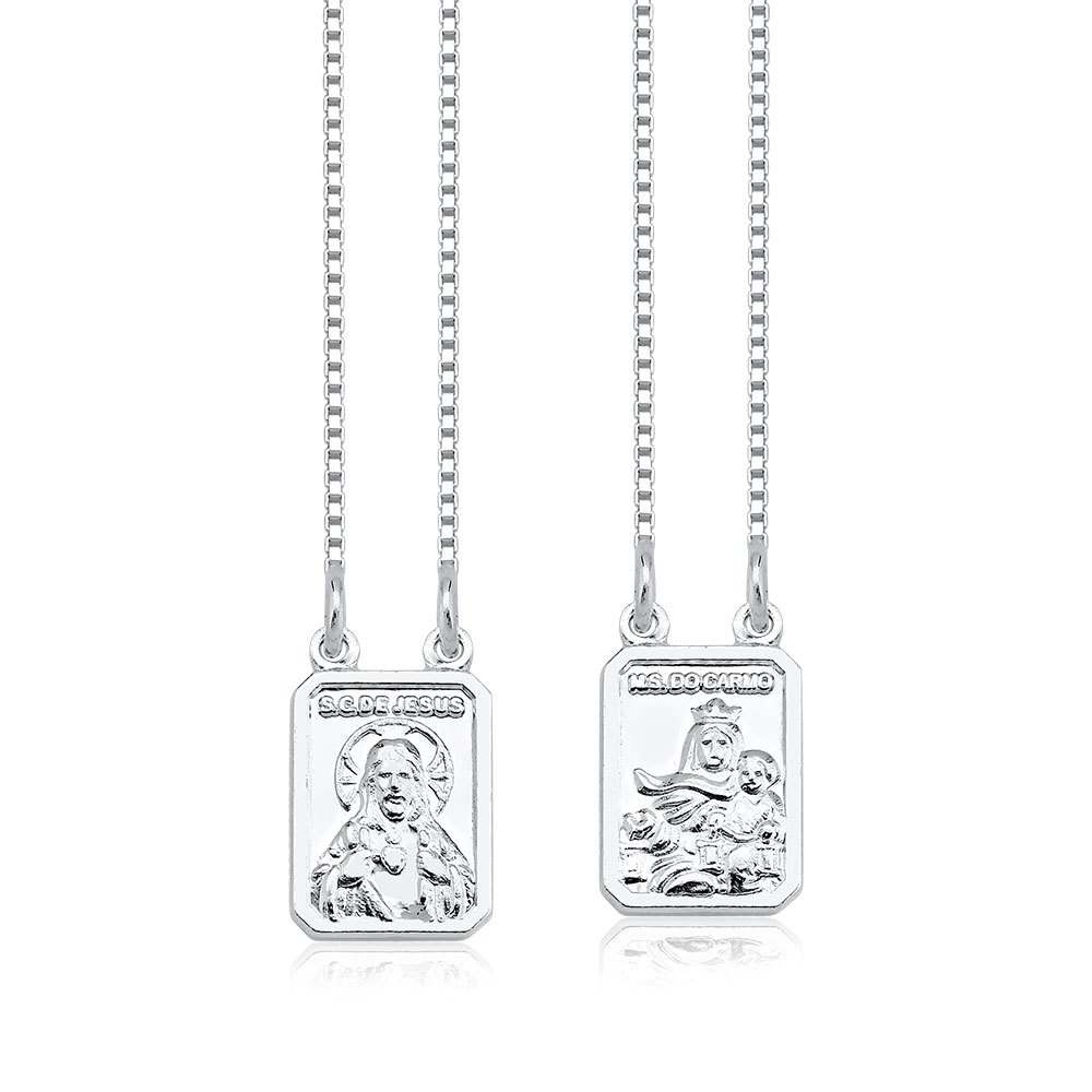 Escapulario Prata 925 60cm Tradicional em Oferta na Shopee