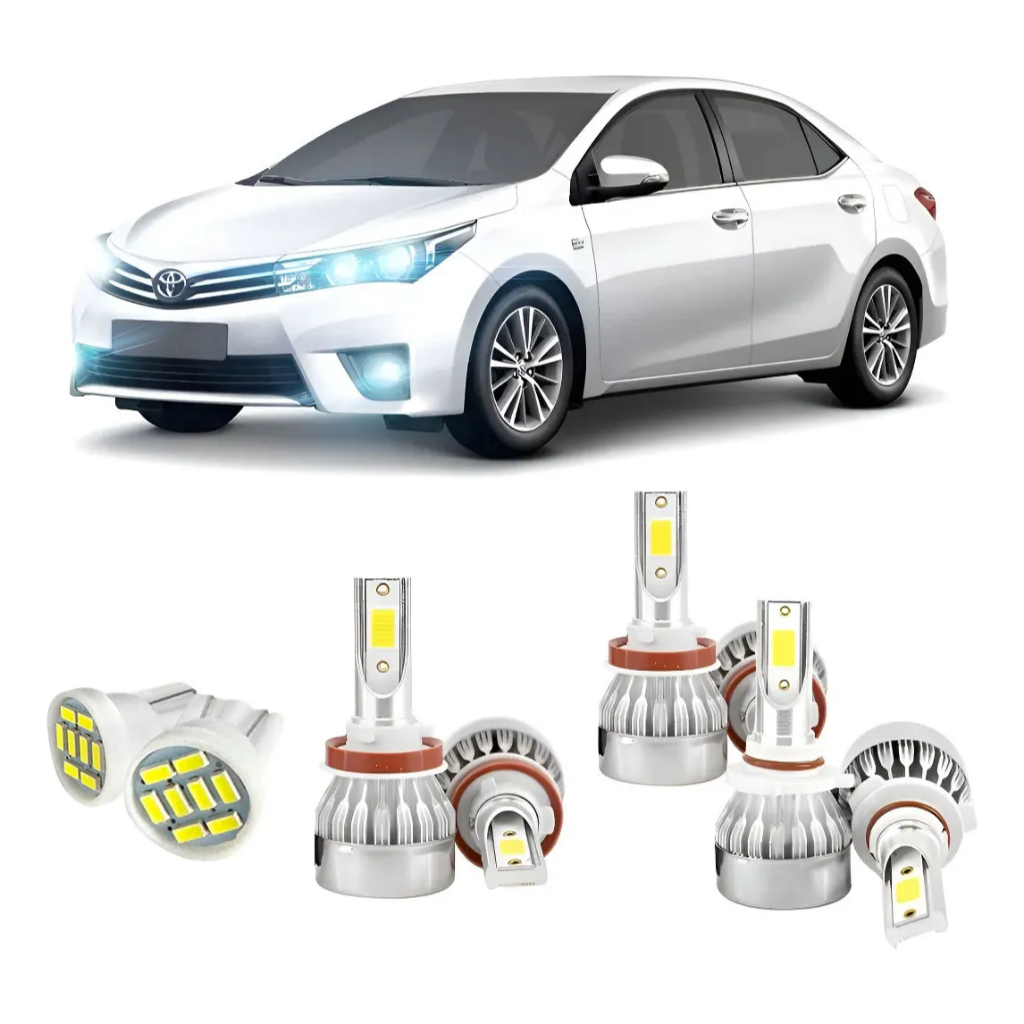 Lampadas Led Toyota Corolla 2015 A 2017 H16 H11 Hb3 20000lm em Oferta na Shopee