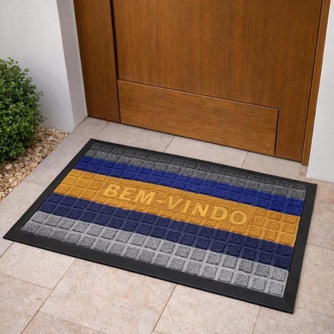 CAPACHO DE PORTA ANTIDERRAPANTE 40cm X 60cm ESTAMPAS DIVERTIDAS