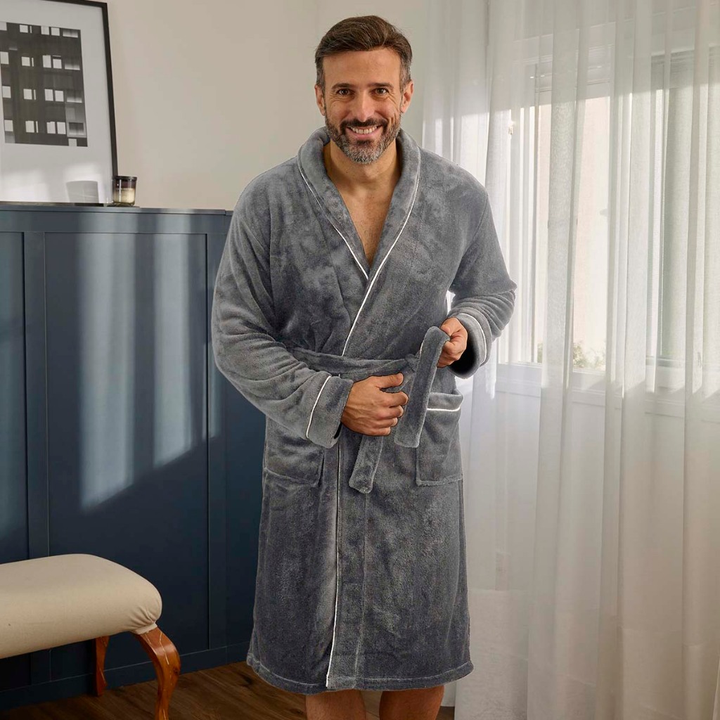 Roupão Golden Banho Adulto Unissex Microfibra Flannel Toque Macio Premium Appel