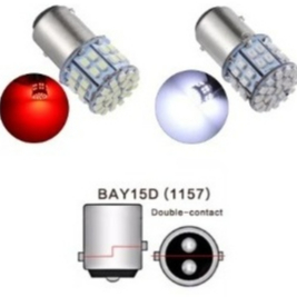 1/4 x Lampada 1 polos ou 2 polos 50 leds BRANCO super potente 12v em Oferta na Shopee