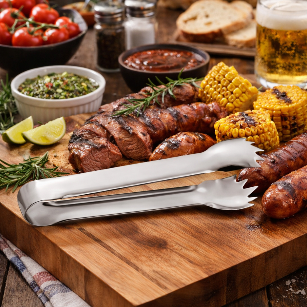 Pegador de Churrasco Pequeno Aço Inoxidável Utensílio Doméstico e Profissional - 957