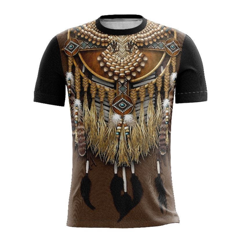 Camiseta Infantil Personalizada Sublimação Índio Asteca _01