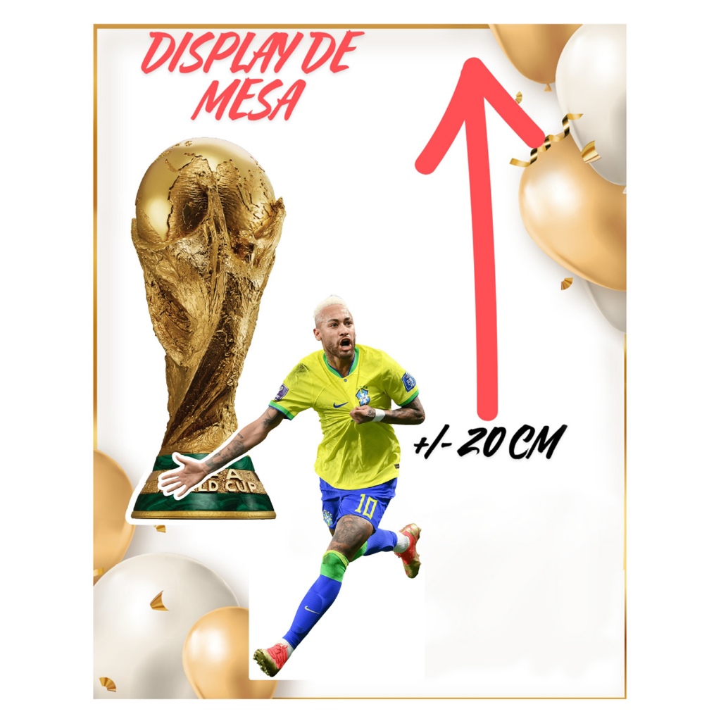 Kit Festa Decoração Neymar Copa do Mundo Completa Monta Fácil 35 Itens — imagem 2 de 2