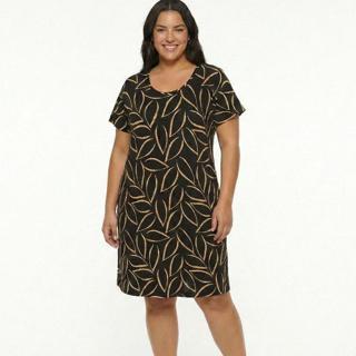 Vestido Feminino Mídi  Plus Size Verão Casual Soltinho Estampa Variável Com Bolso Tam M ao G3 em Oferta na Shopee
