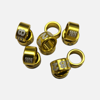 15 Anilhas Marcação C/ Ano Gravado - 5.5mm Fechada Calopsita/rosela em Oferta na Shopee