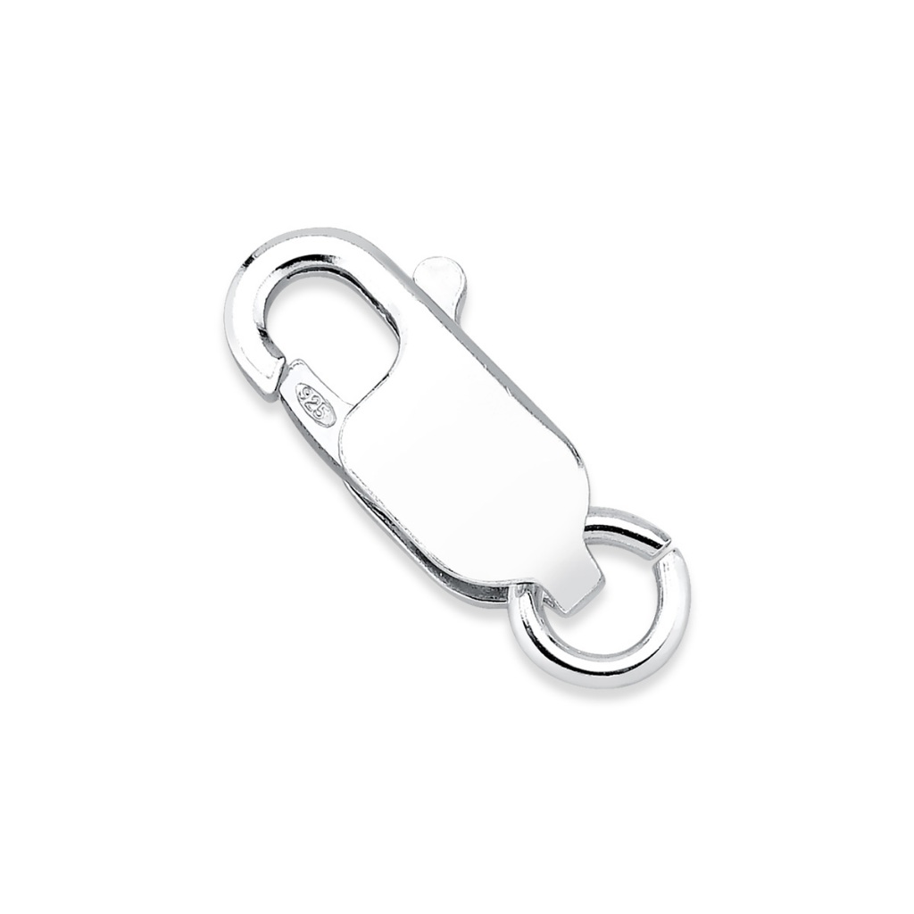 Fecho Mosquetão 13mm Acabamento Resistente Prata 925