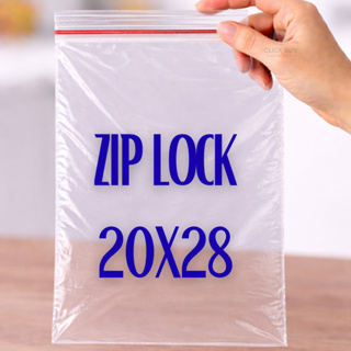 Saco Zip Lock Hermético 20x28 Plástico Grande 10/25/50/100 Unidades Organização Abre e Fecha em Oferta na Shopee