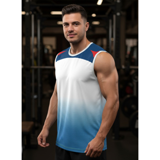 REGATA MACHÃO DRY BRANCA E AZUL DEGRADE SUBLIMADA RGT003 em Oferta na Shopee