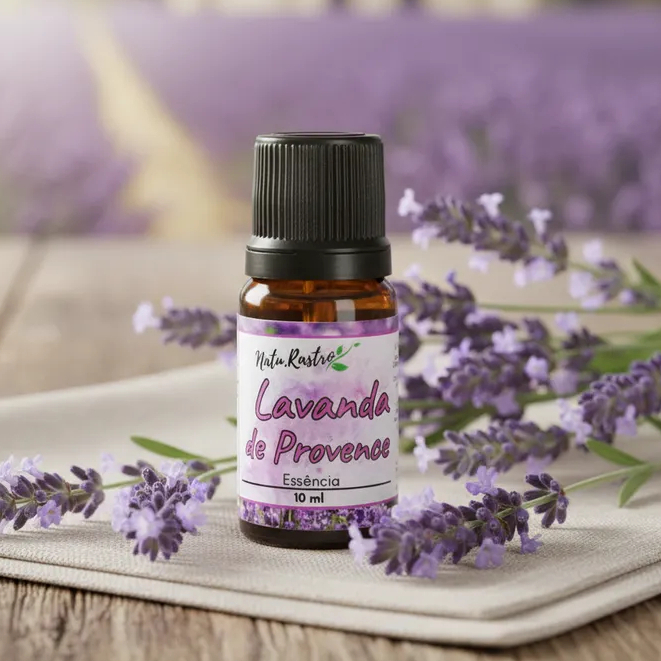 Essência Concentrada Lavanda de Provence Natu.Rastro 10ml -fragrância delicada e sofisticada