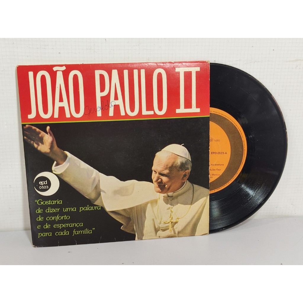 LP Compacto João Paulo 2 Papa Epic Mini Vinil 17 Cm Te4 Compacto (Usado)