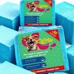 Tapete Higiênico Para Cães Super Tapetão 80X60cm / 60X60cm Com 30 uni