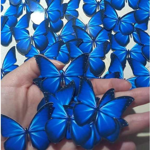 100 Borboletas para topo de bolo, decoração, aplique, balão, buquê de borboletas, doces