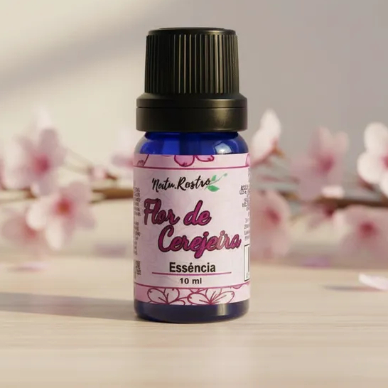 Essência Concentrada Flor de Cerejeira Natu.Rastro 10ml - Evoca leveza e a beleza efêmera da vida.