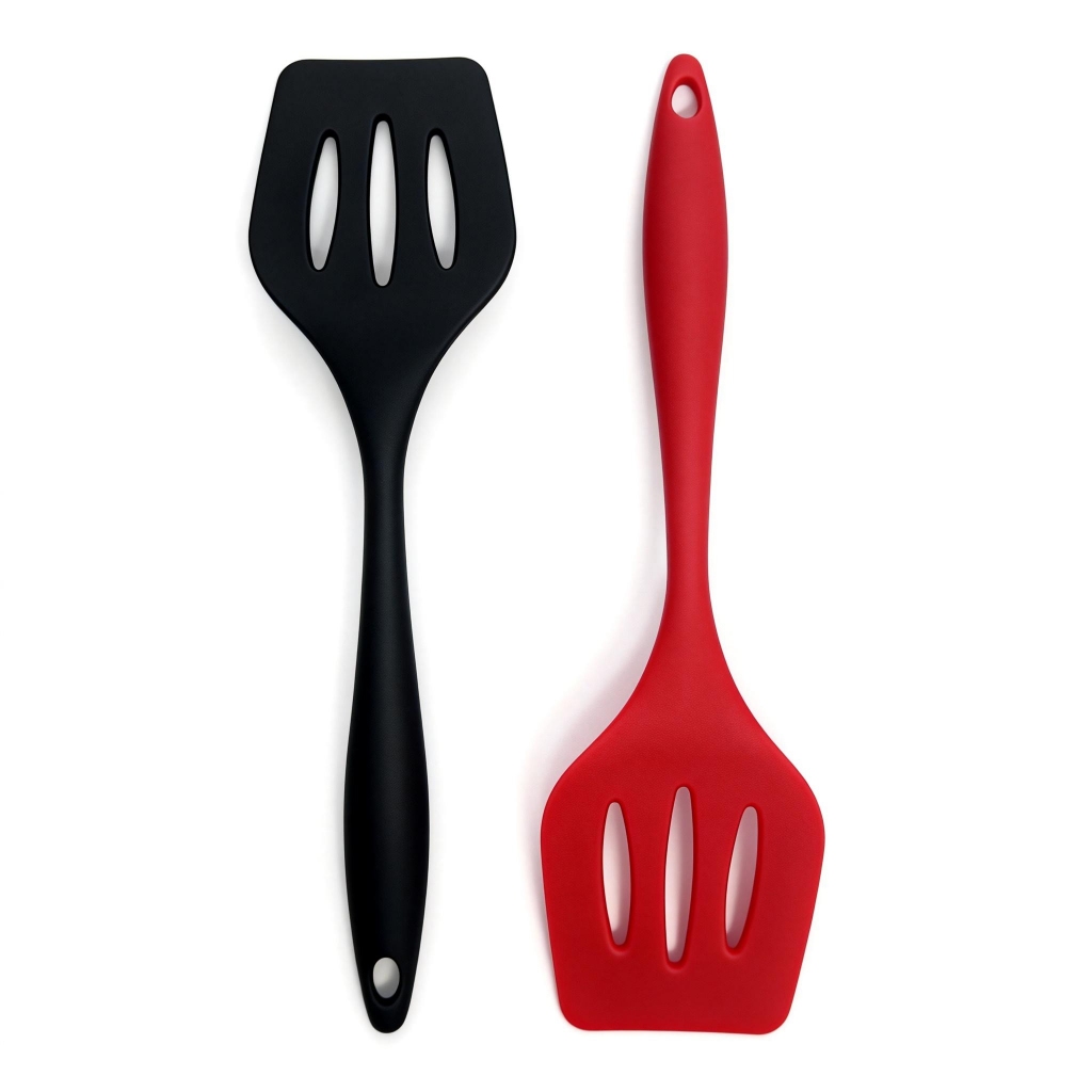 Kit 2 Espátula Chapeiro De Silicone Vazada Fritura Grande 28cm