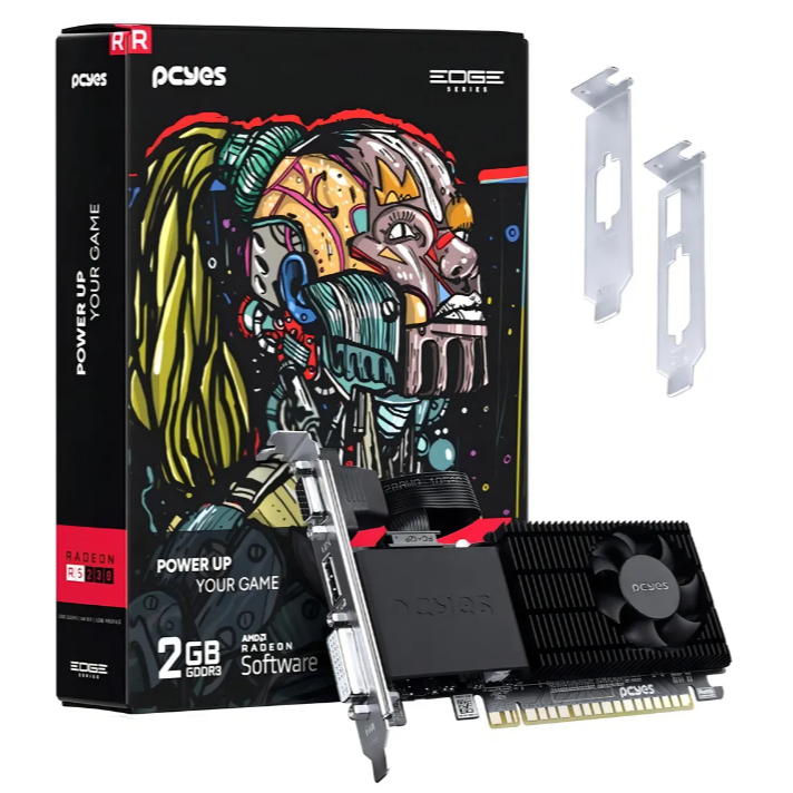 Placa De Vídeo Pcyes Radeon R5 230 Low Profile Geforce 2gb