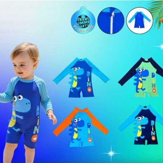 Macacão Infantil , Maiô De Menino Manga Longa Com Proteção Uv 50+ De Uma Peça Para em Oferta na Shopee