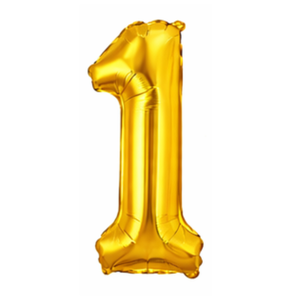 Balão número do 0 ao 9 metalizado Dourado 32'" para festas comemorações em Oferta na Shopee