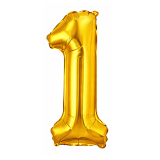 Balão número do 0 ao 9 metalizado Dourado 32'" para festas comemorações em Oferta na Shopee