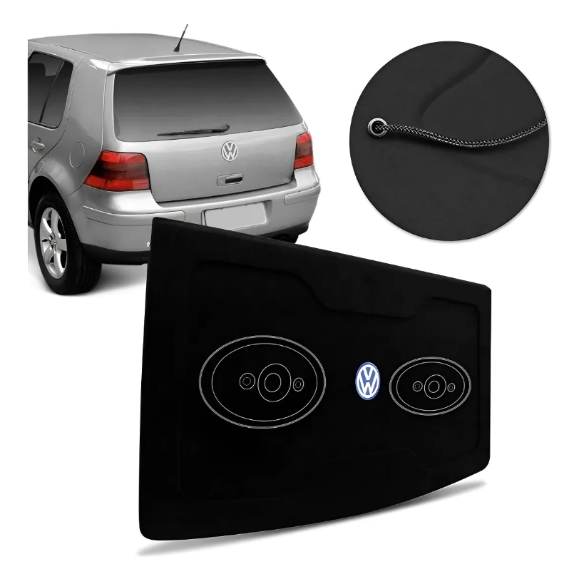 Tampão Porta Malas Golf 1999 A 2012 Carpete Preto Com Furos em Oferta na Shopee