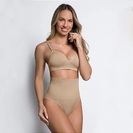 Calcinha Redutora Selene Cós Médio sem Costura c/ Silicone no Cós - 20035