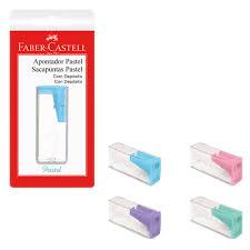 kit com 4 Apontador com Depósito Retângular faber castell - pastel em Oferta na Shopee