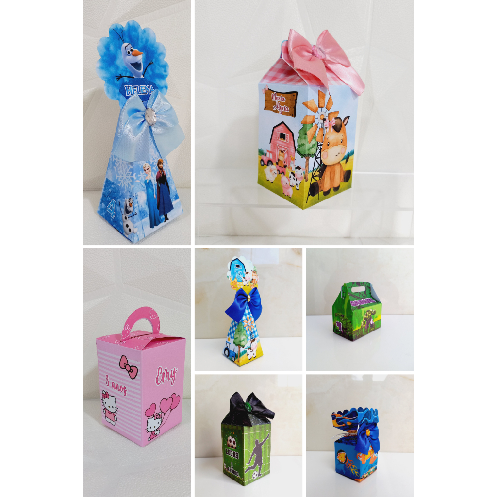 Caixas Avulsas Festa  Personalizadas para Festas /Lembrancinha de Festa Desmontadas/Aniversário