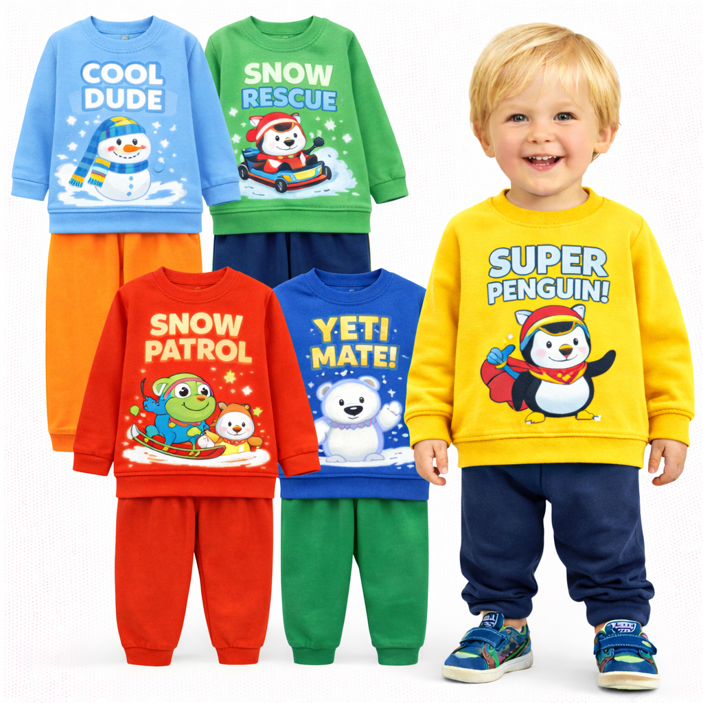 Kit Sortido 2 ou 6 Peças Moletom Infantil  Flanelado Menino Conjuntos de Moletom Infantil Masculino Inverno Peluciado
