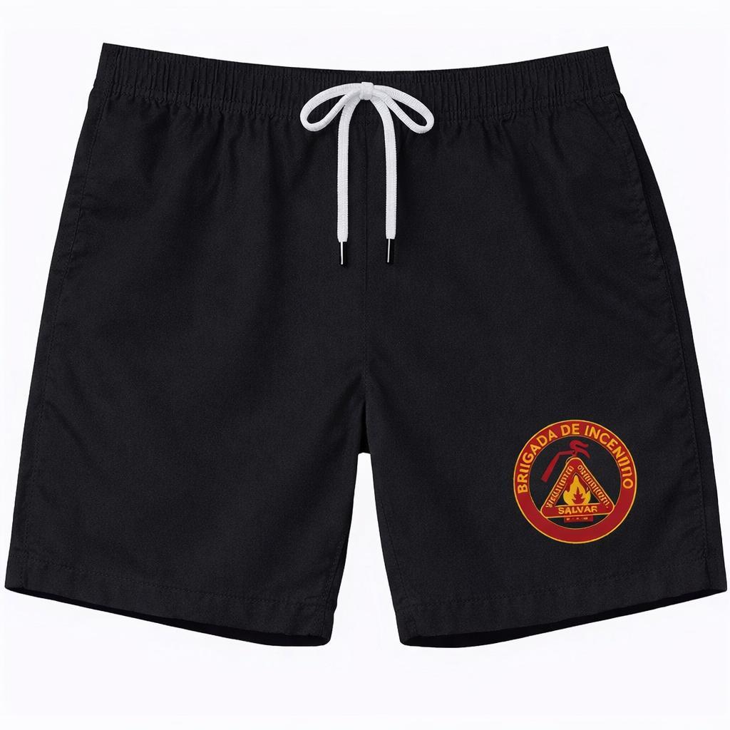 BERMUDA Tec TEL com Bolso Pronta Entrega Confortável Alta Qualidade BRIGADA DE INCENDIO LOGO TRIANGULO