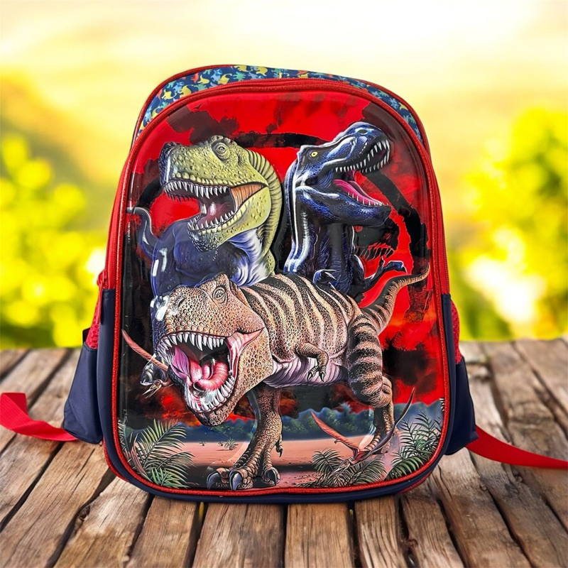 Mochila Escolar Infantil  9D, desenho infantil com alça ajustável  e divisão interna.
