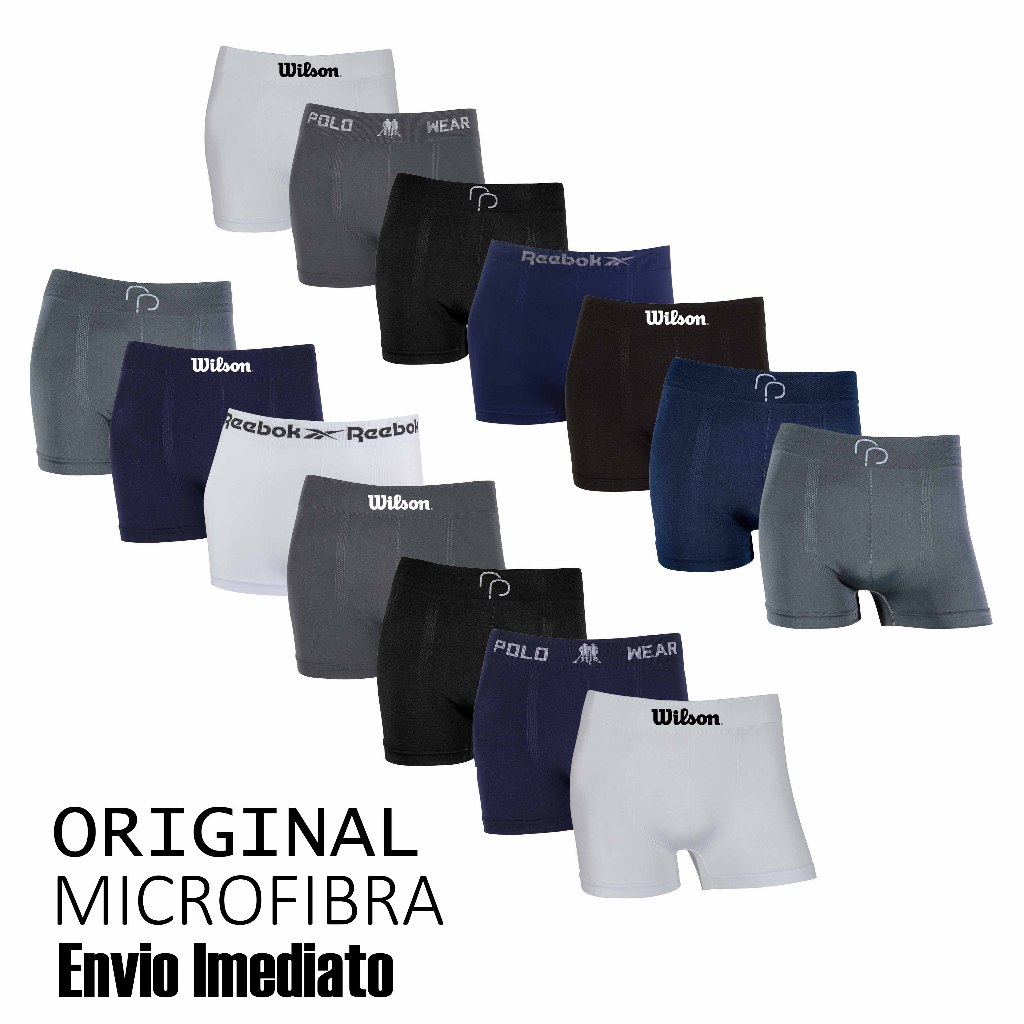 Kit 7 ou 14 cuecas Wilson Reebok RP Polo Wear Original Boxer
