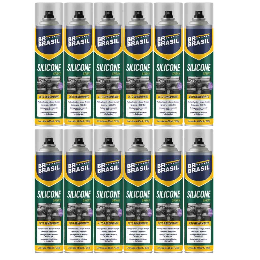 kit 12x Silicone LAVANDA Spray Finalizador Automotivo Perfumado 400ml/230ml em Oferta na Shopee