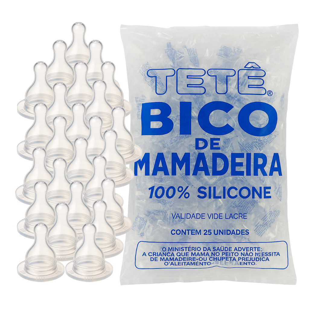Kit Bicos De Mamadeira Redondo Tetê Universal