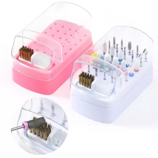 uma Nail Drill Bits Storage Holder With Cleansing Case 30 Holes em Oferta na Shopee