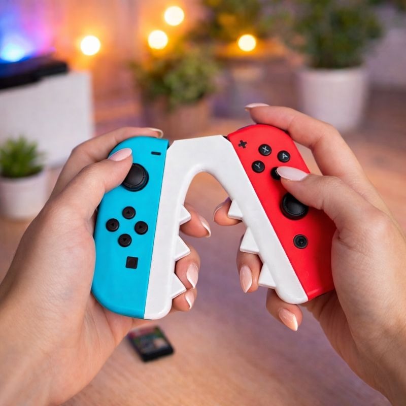 Suporte Controle Nintendo Switch Joy-Con Porta 10 Jogos Planta Carnivora Mario Bros Decorativo Gamer — imagem 2 de 2