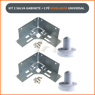 Kit 2 Salva Gabinete + 2 Pé Nivelador Para Maquina De Lavar Roupa Universal Completo em Oferta na Shopee
