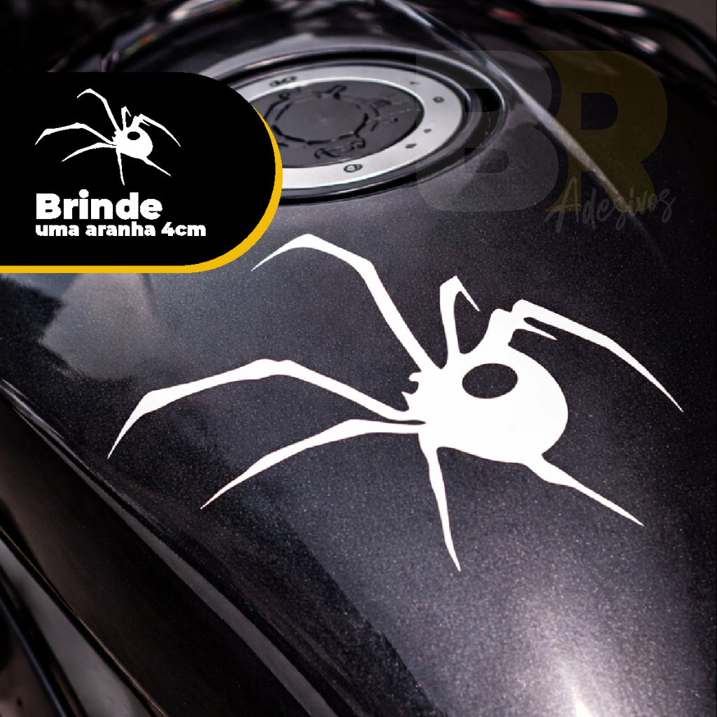 kit Adesivo da aranha - 2 unidades - para motos, carros, tanque de motos capacetes bicicletas grau auriacorte br em Oferta na Shopee