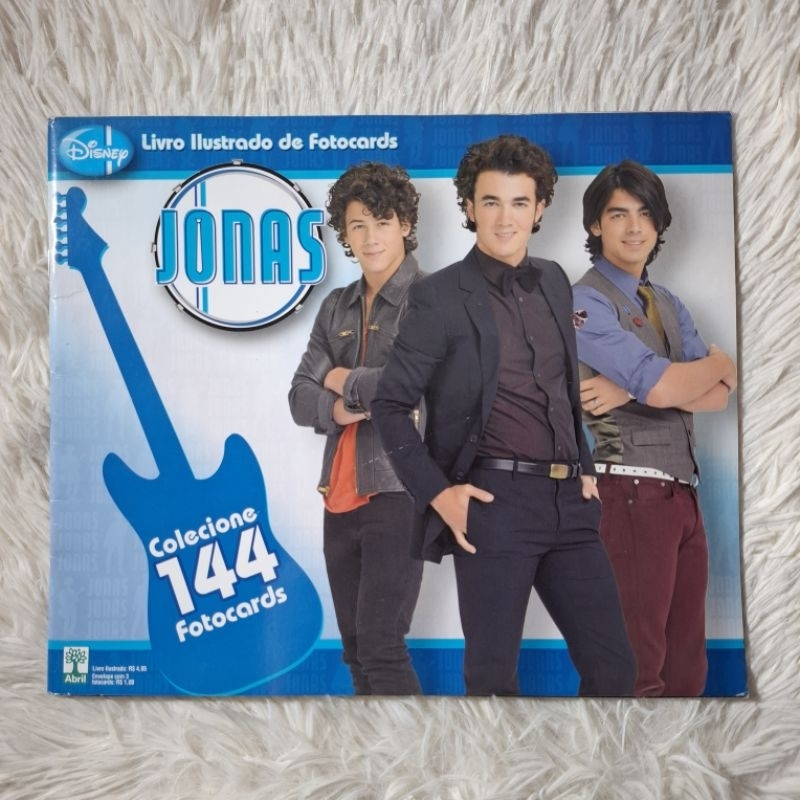 Livro Ilustrado de Fotocards (Álbum de figurinhas) da série Jonas (Jonas Brothers) - RARO