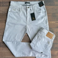 Calça Jeans Brim Masculina Acostamento Areia