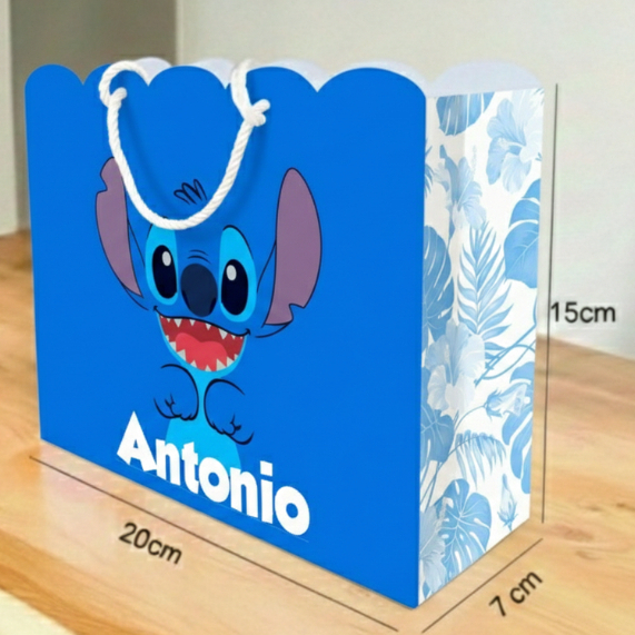 Sacolinha LILO E STITCH  Personalizado Sacolinha Lembrancinha Aniversário  LILO E STITCH pegue e monte
