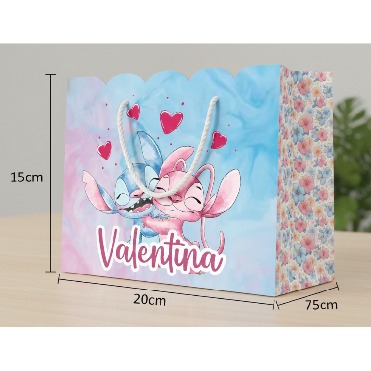 Sacolinha LILO STITCH  Personalizado Sacolinha Lembrancinha Aniversário LILO STITCH
