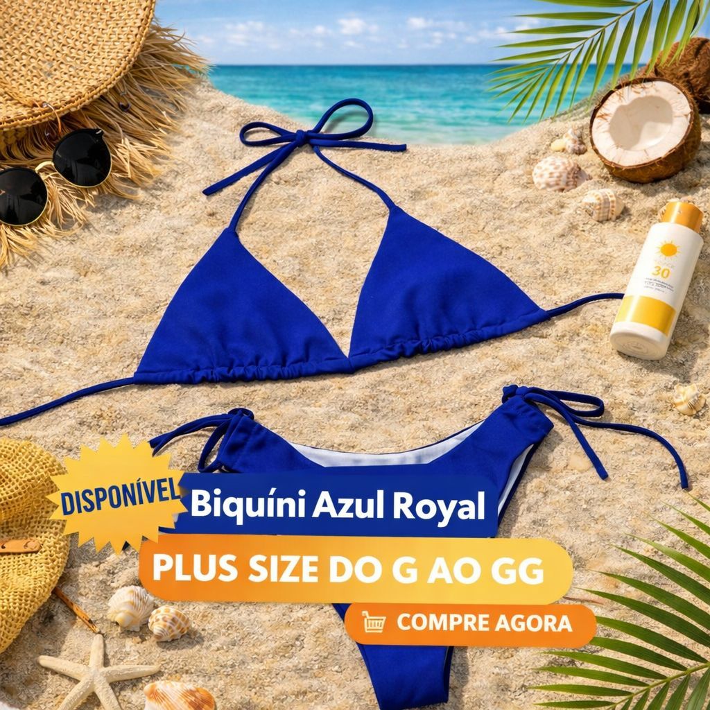 Biquíni Plus Size Cortininha Asa Delta Ajustável Moda Praia Piscina Verão do GG ao G1 em Oferta na Shopee